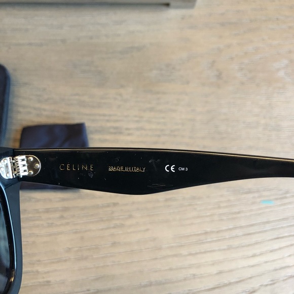 Celine Sunglasses Sunnies Black Oversized Square 41076S - Picture 5 of 6